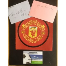 Card signed by Tommy Baldwin the Manchester United and Chelsea footballer.